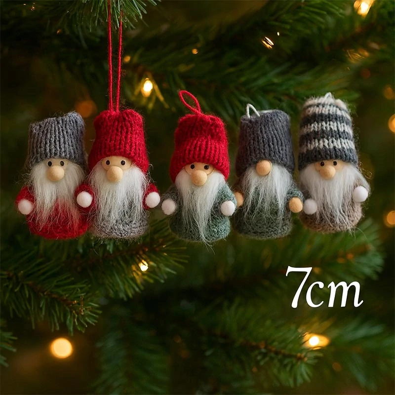 Vianoční škriatkovia na stromček - 7cm