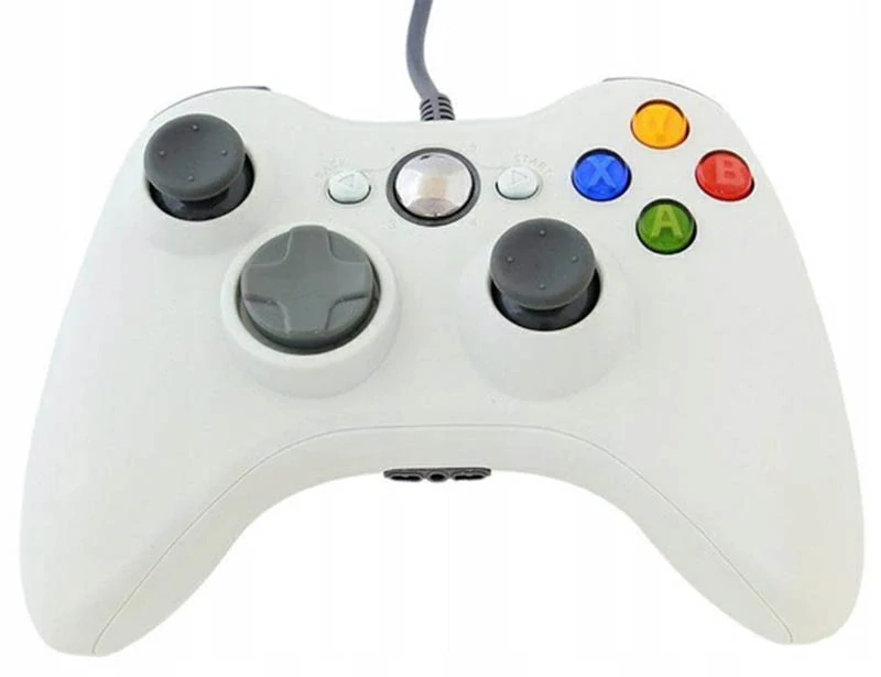 Ovládač na PC a XBOX 360 s káblom biely