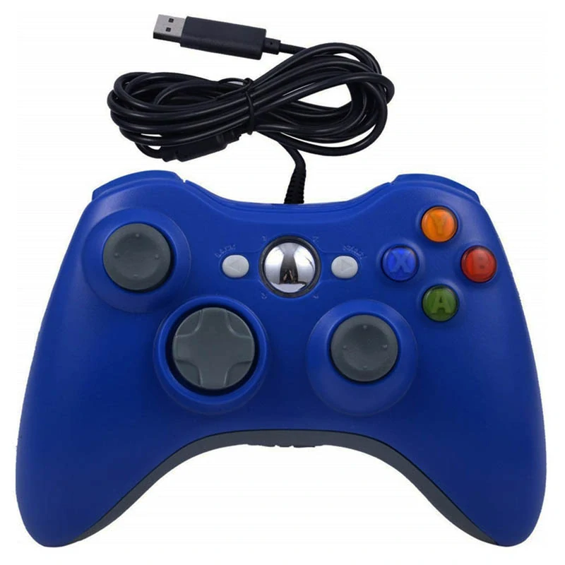 Ovládač na PC a XBOX 360 s káblom modrý