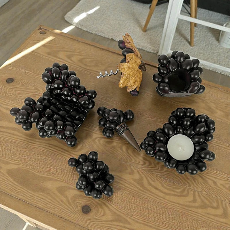 Dekoračná vinárska sada z hroznového dizajnu