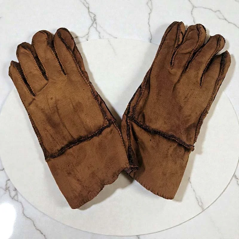 Zimné rukavice hnedé, mäkké a hrejivé, (vnútorné zateplenie)