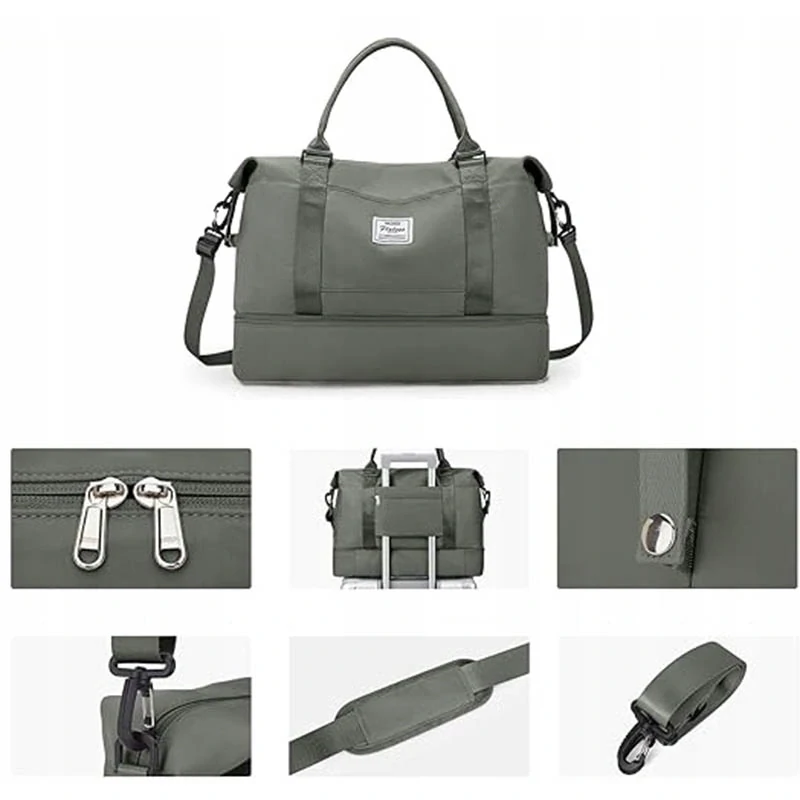 Cestovná taška – príručná batožina s kozmetickou taškou, sivá