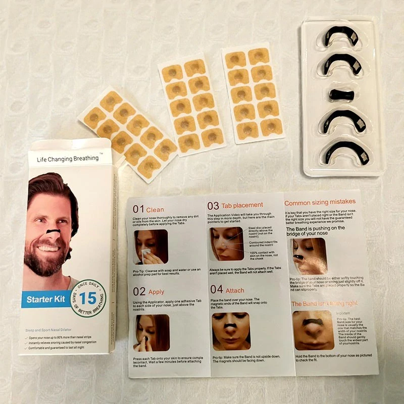Magnetický nosový dilatátor Starter Kit – čierny