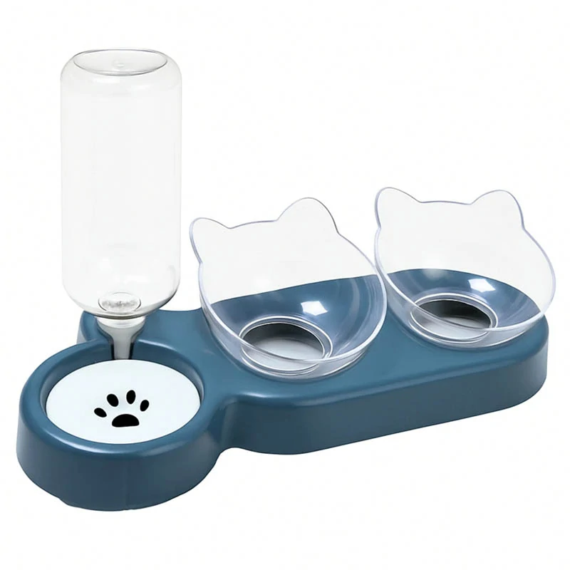 Dvojitá miska s dávkovačom vody pre psa a mačku