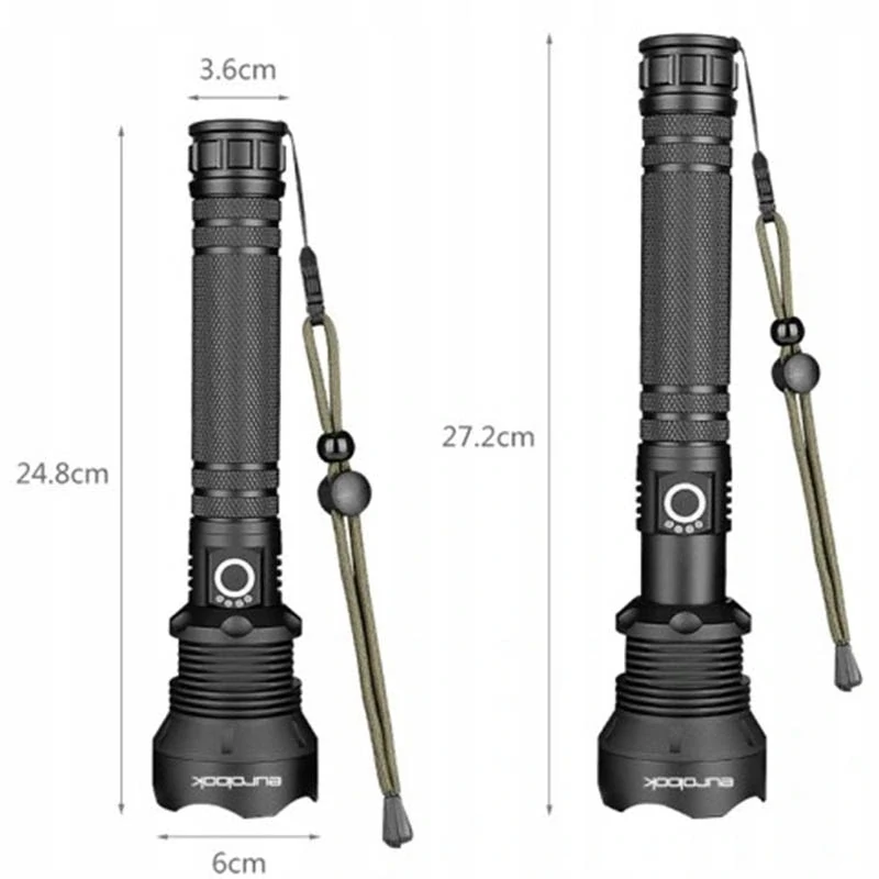 Výkonná LED baterka P90 s nabíjaním cez USB a funkciou zoom
