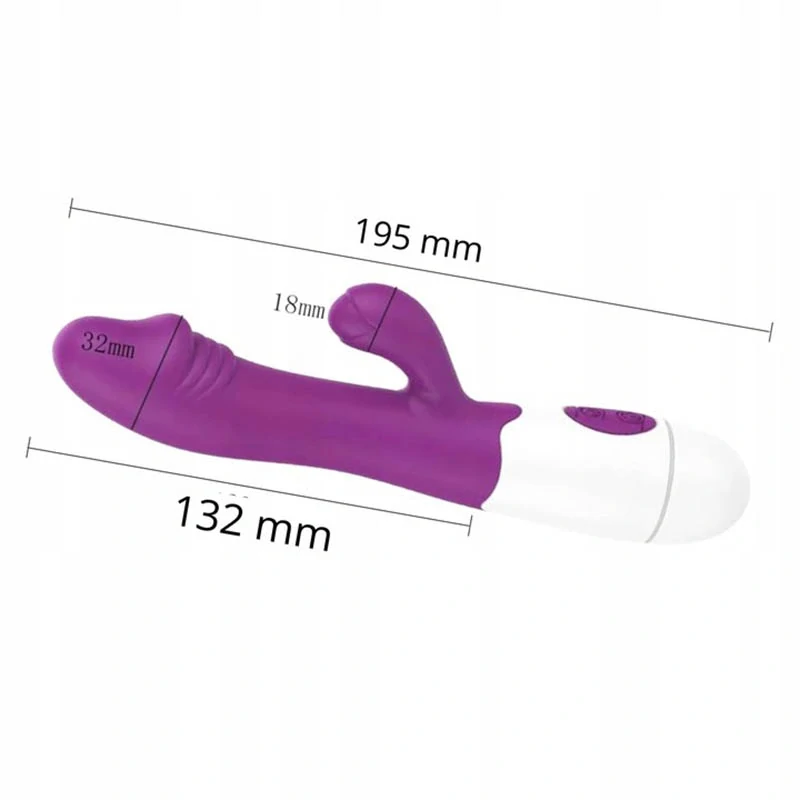 Silikónový vibračný masážer s dvojitou stimuláciou