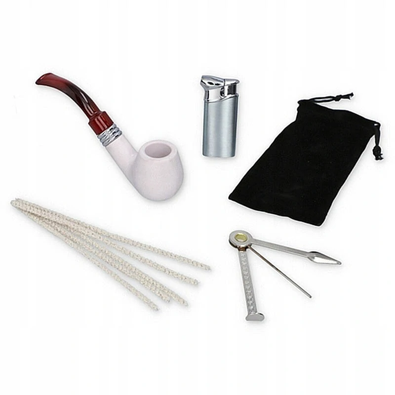 Darčeková sada Biela fajka so zapaľovačom a príslušenstvom