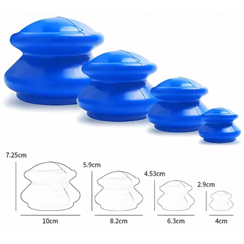 Silikónové banky na masáž – sada 4 kusov