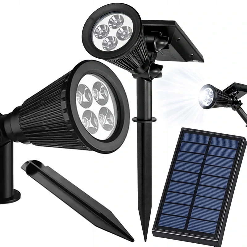 Solárna záhradná LED lampa zapichovacia 4 LED so súmrakovým senzorom