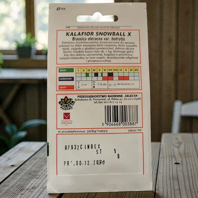 Karfiol Snowball X – semienka Brassica oleracea var. botrytis 1g
