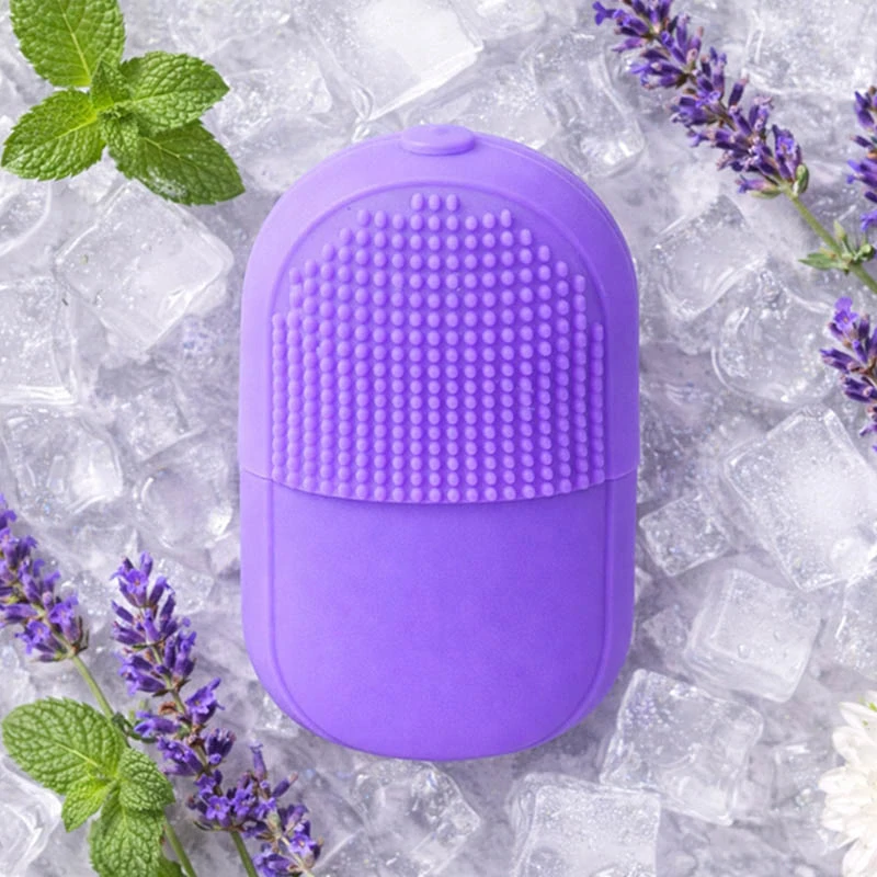 Silikónový ľadový masážny valček na tvár fialový