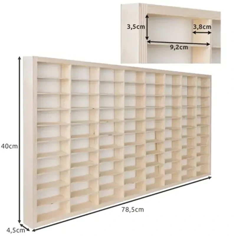 Drevený regál na autíčka a modely 78x40cm
