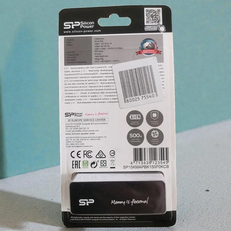 Powerbanka Silicon Power S150 - 15000 mAh čierna