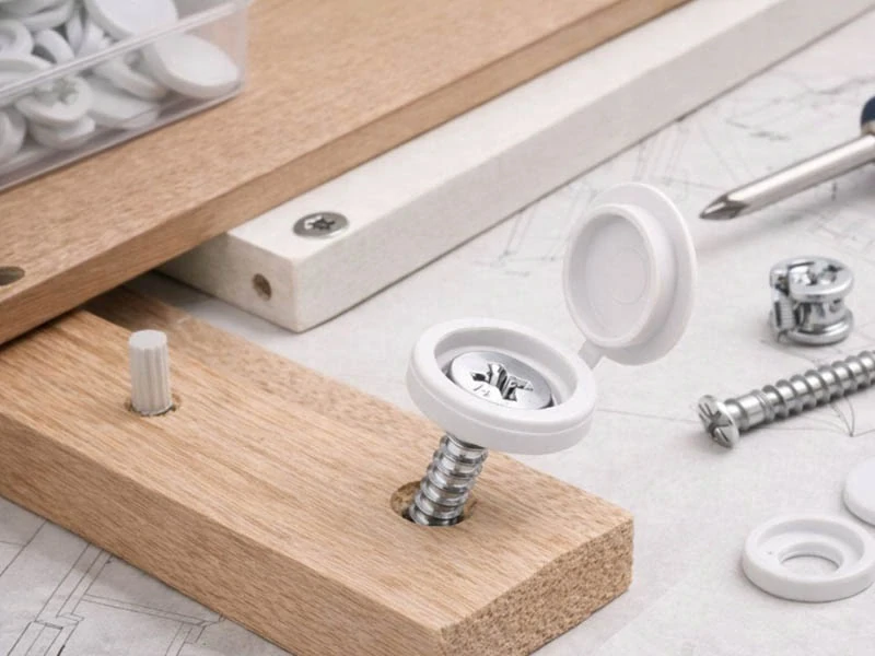 Krytky na skrutky 100 ks biele