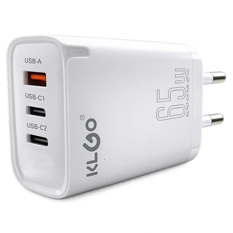 Rýchla sieťová nabíjačka 65W USB-A + USB-C1 + USB-C2