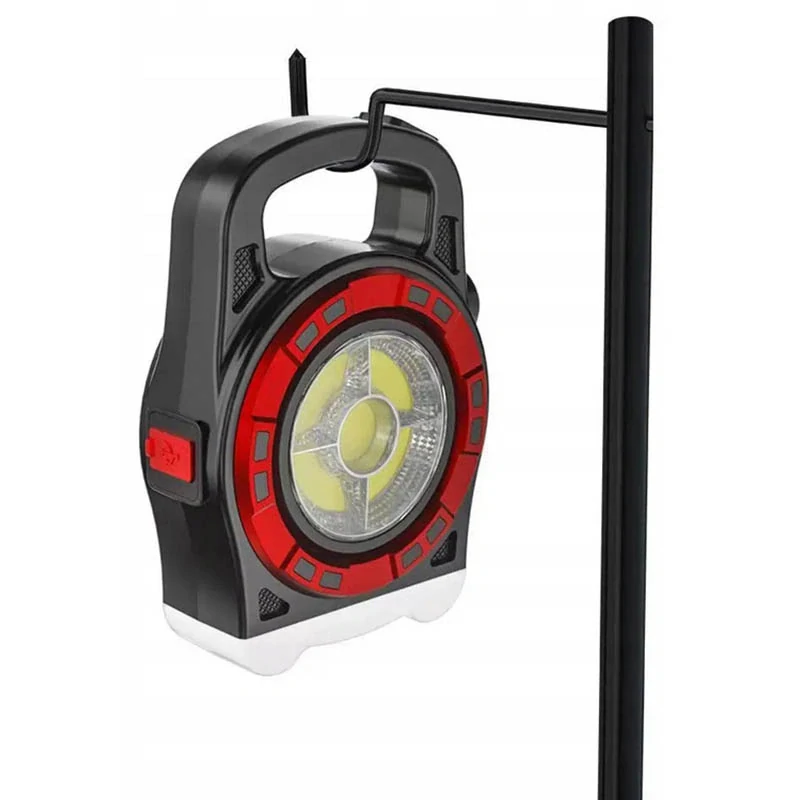 Solárna LED lampa s powerbankou 20 W červená