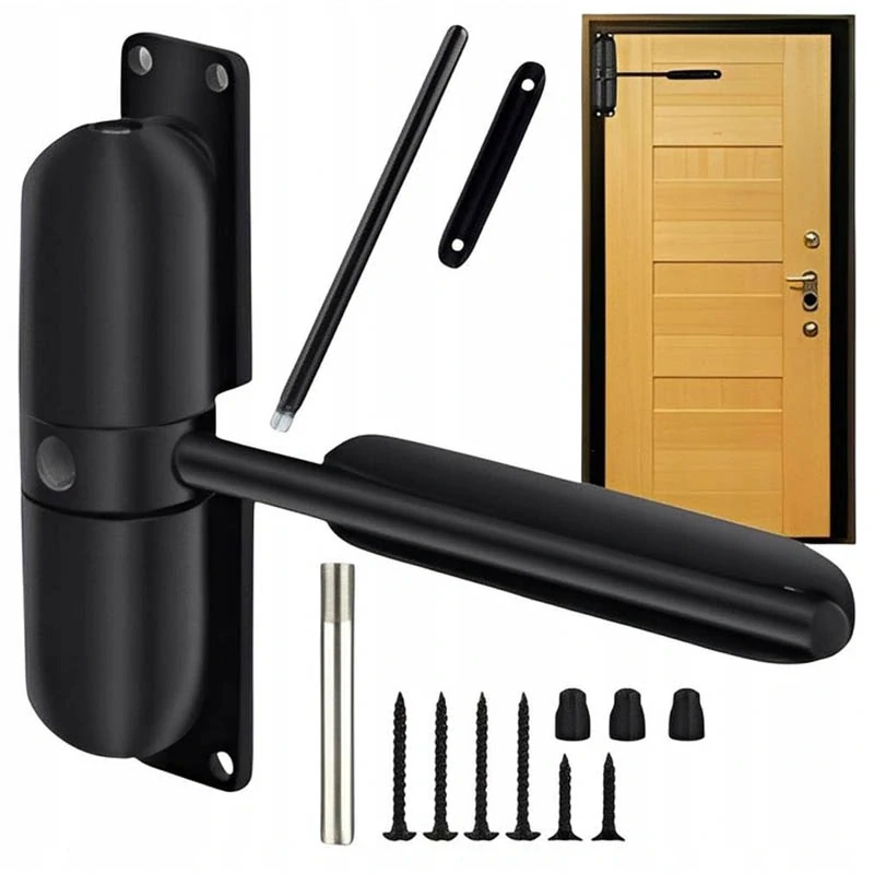 Samozatvárač dverí s ramenom čierny