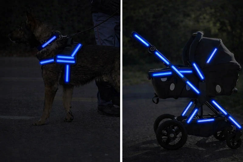 Reflexná páska modrá 1 cm × 8 m