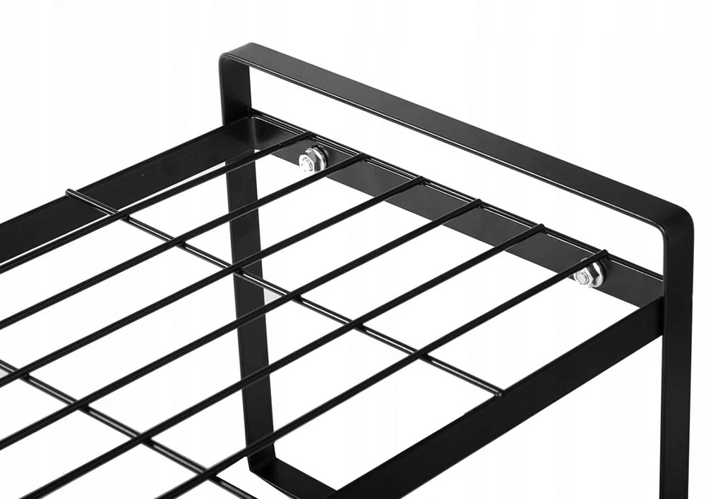 Kovová kuchynská polička 51 x 18 x 21 cm čierna