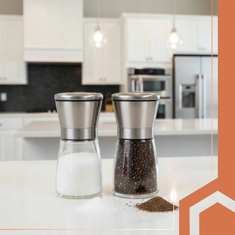 Mlynčeky na soľ a korenie – sada 2 ks
