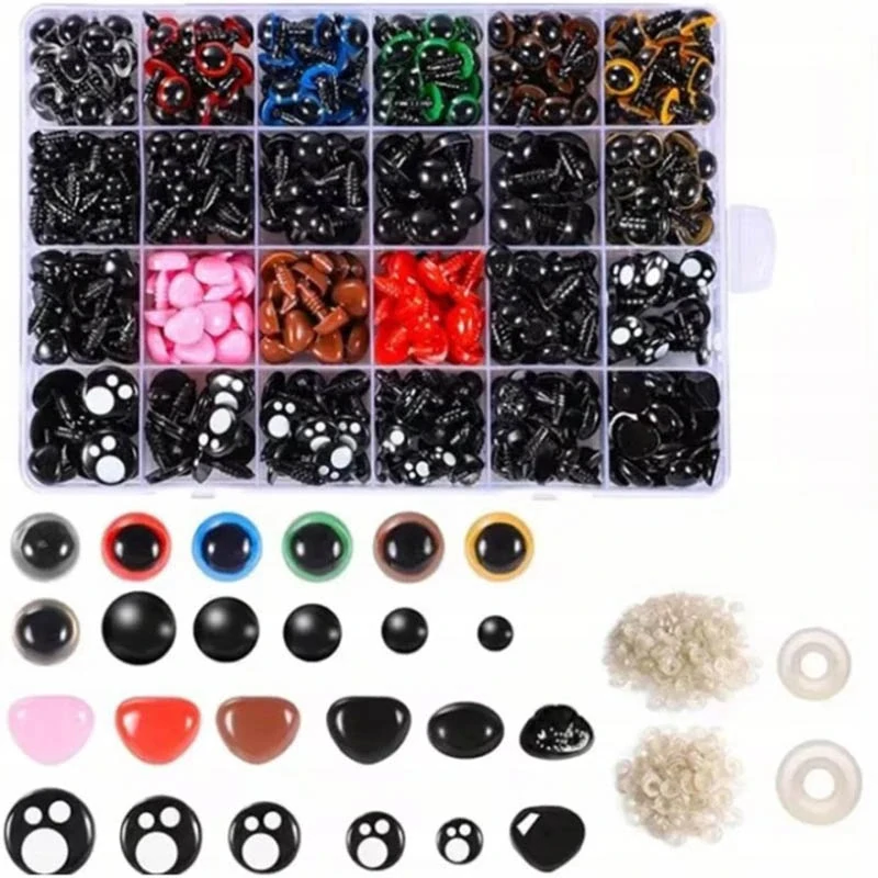 Očká a nošteky na plyšové hračky sada 1060 ks