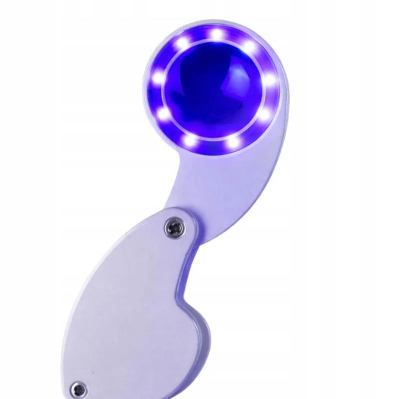 Vrecková lupa 60× LED UV