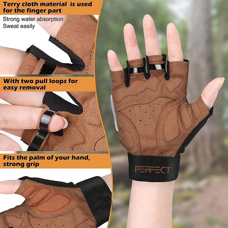 Športové rukavice bez prstov, priedušné, protišmykové, veľkosť L