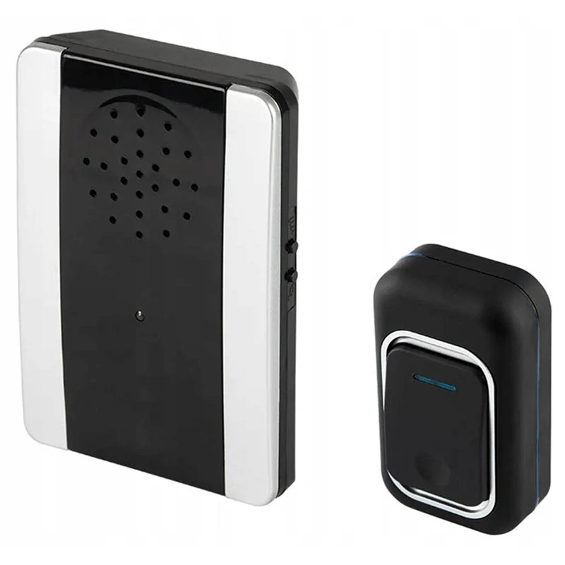 Bezdrôtový zvonček na dvere s dvomi tlačidlami s dosahom 300 m