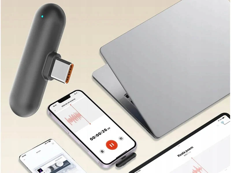 Bezdrôtové mikrofóny na oblečenie 2 ks USB-C