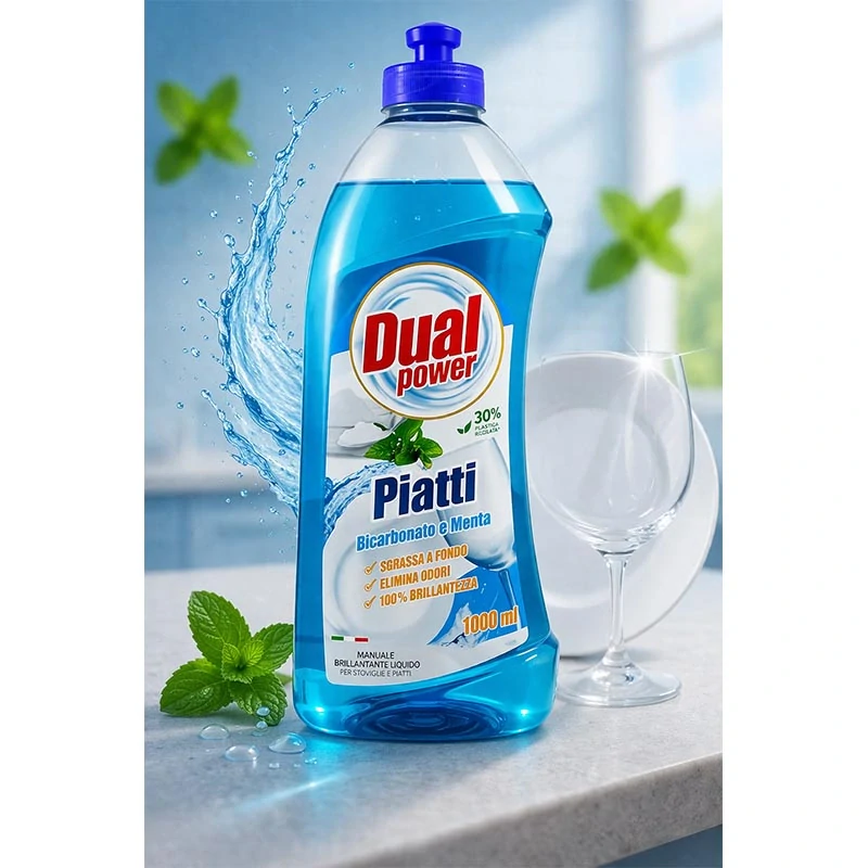 Koncentrovaný prostriedok na umývanie riadu Dual Power Bicarbonato Menta