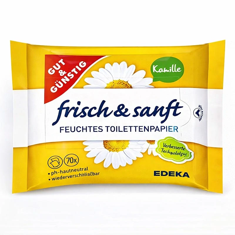 Vlhčený toaletný papier G&G s aloe vera a harmančekom 70 ks