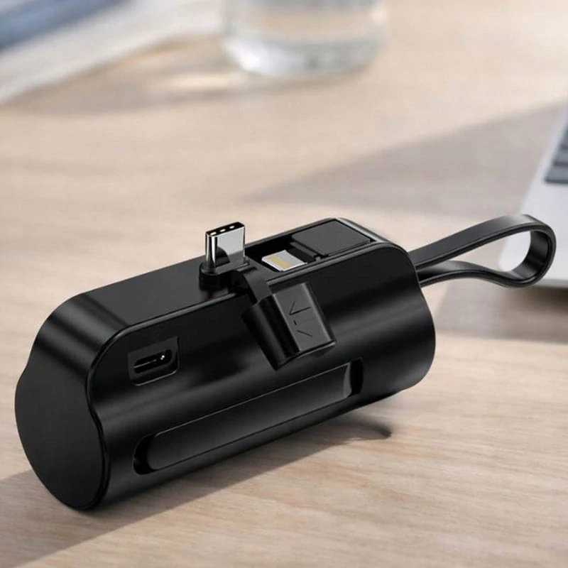 Powerbanka 5000 mAh s Lightning konektorom čierna