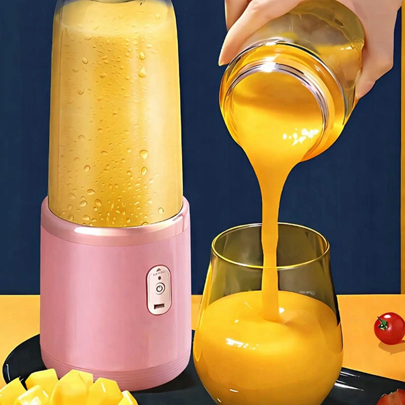 Prenosný smoothie blender USB 400 ml ružový