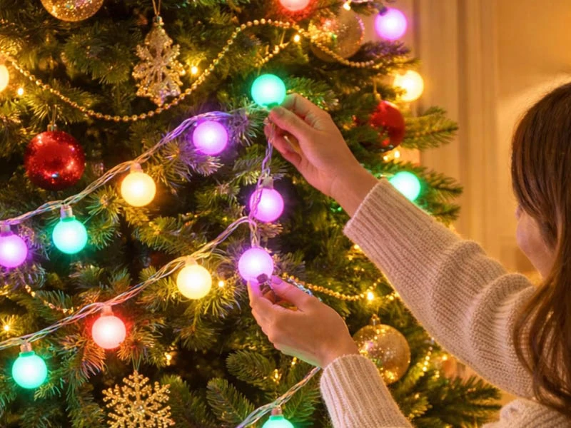 RGB svetelná reťaz 50 LED 7,5 m USB