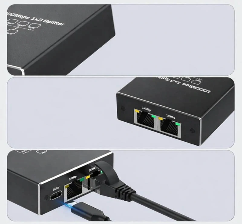 Rozbočovač LAN RJ45 na 3 porty