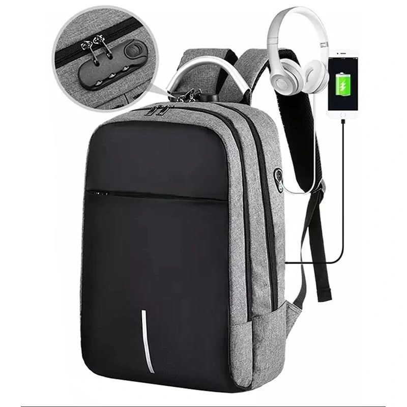 Batoh s USB portom a bezpečnostným zámkom 25 L