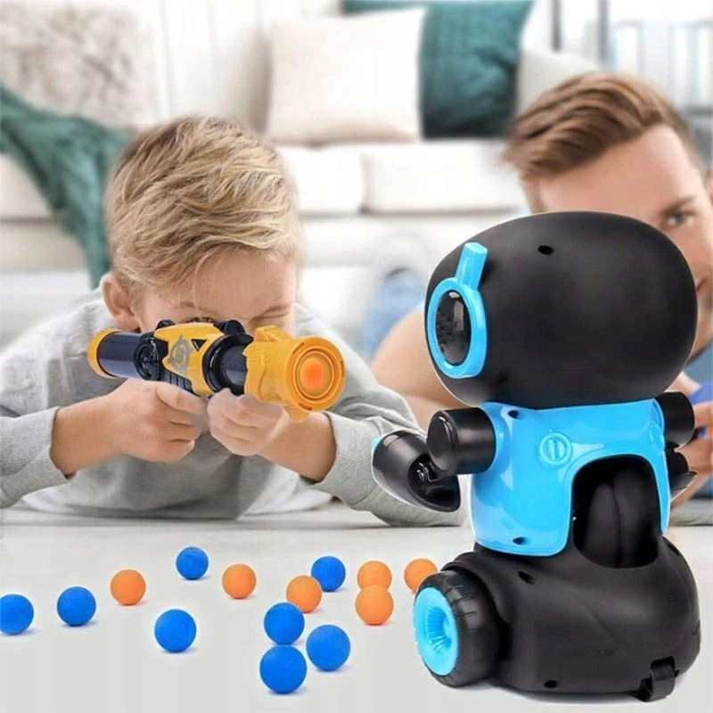 Interaktívny robot – strelecká hra s počítadlom zásahov a 2 pištoľami