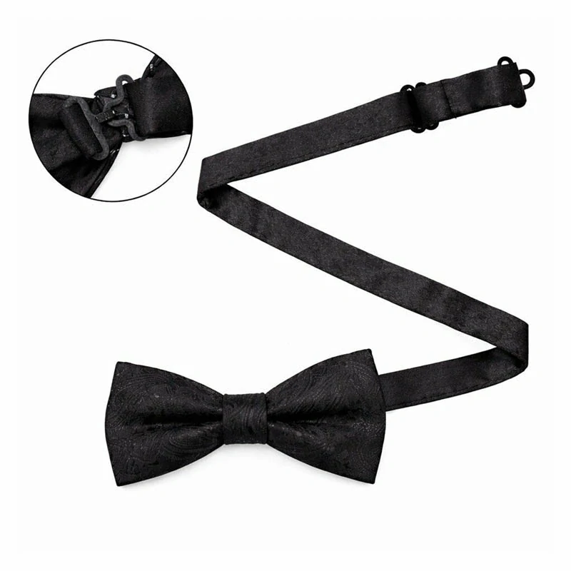 Pánsky motýlik čierny saténový