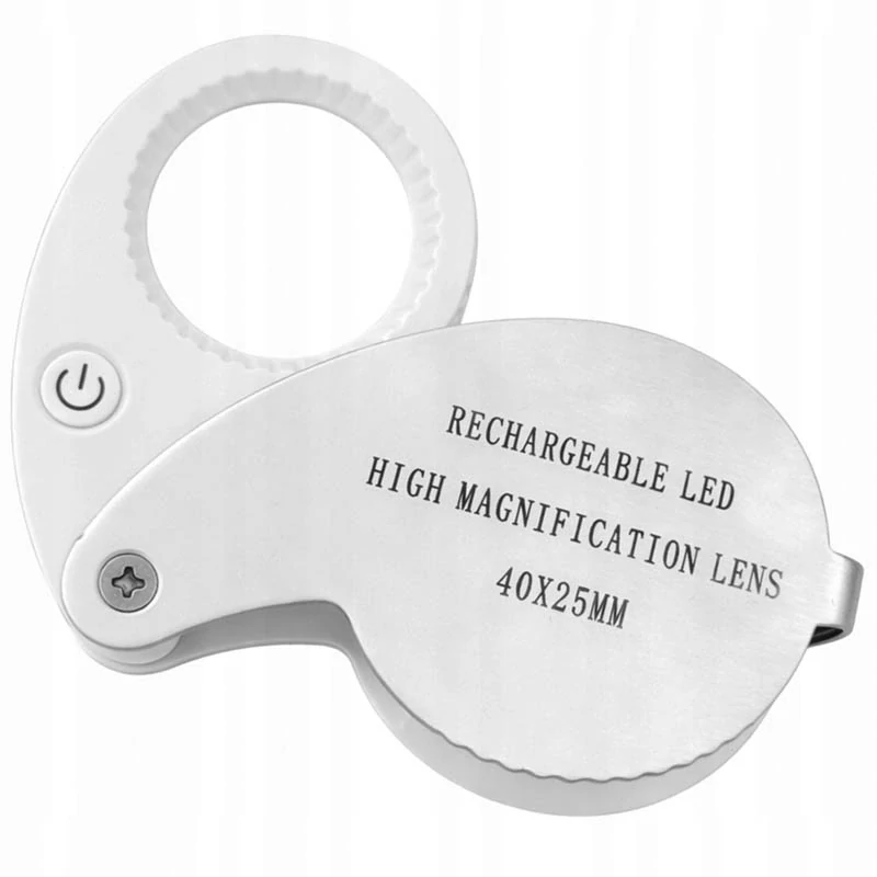 Vrecková lupa 40× s LED osvetlením