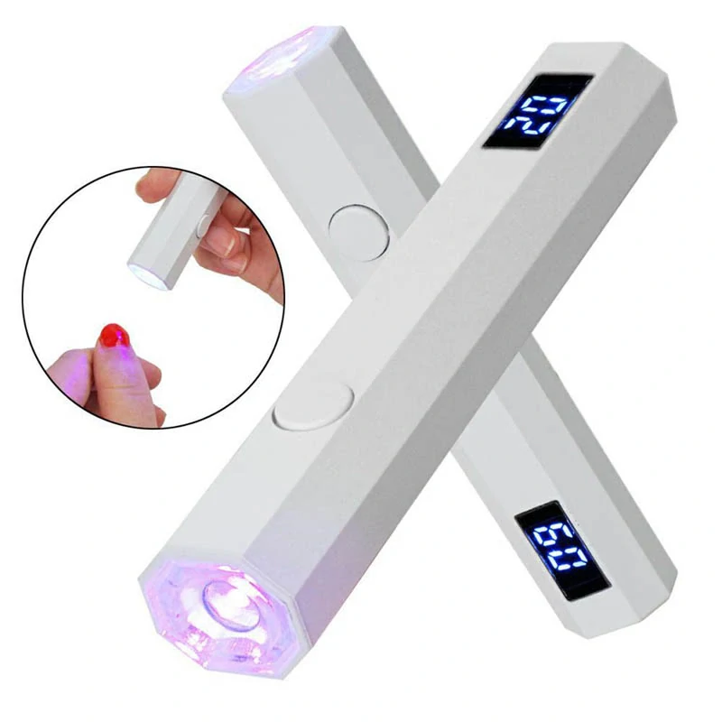 Mini UV LED lampa na nechty biela