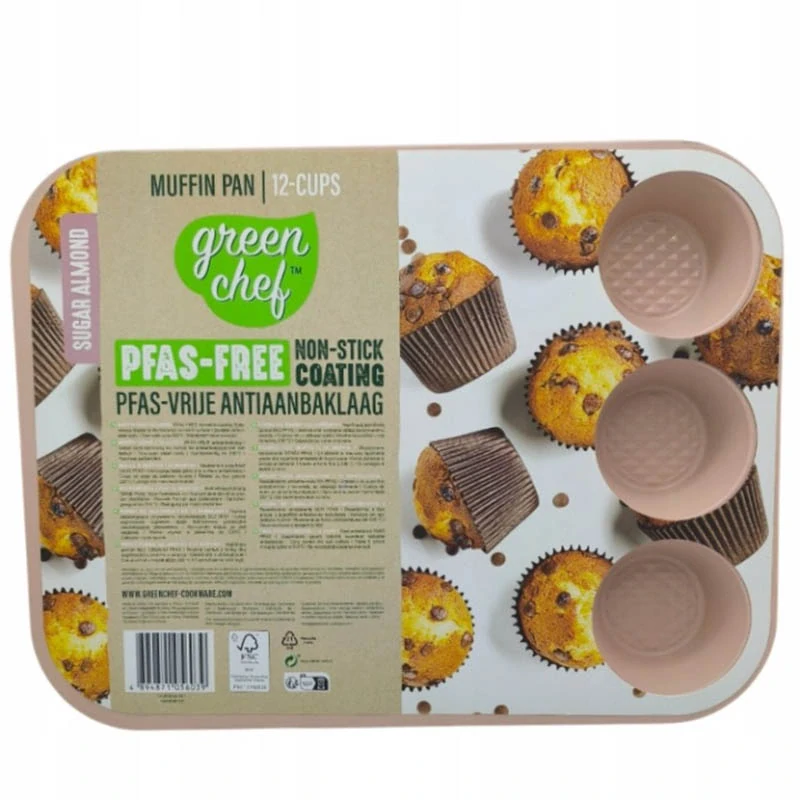 Plechová forma na muffiny 12 otvorov ružová