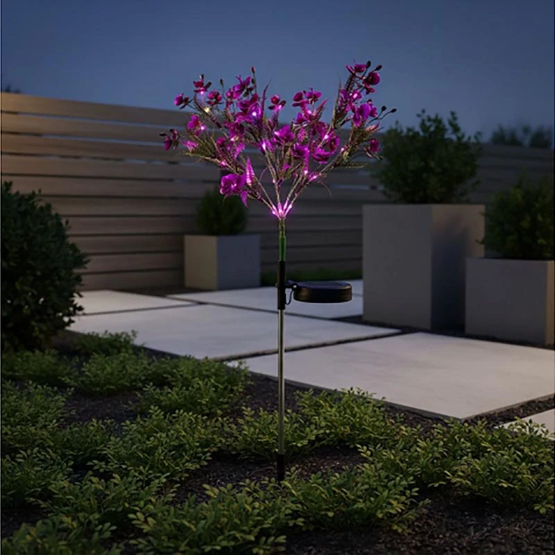 Solárna LED lampa Kvet 2 ks