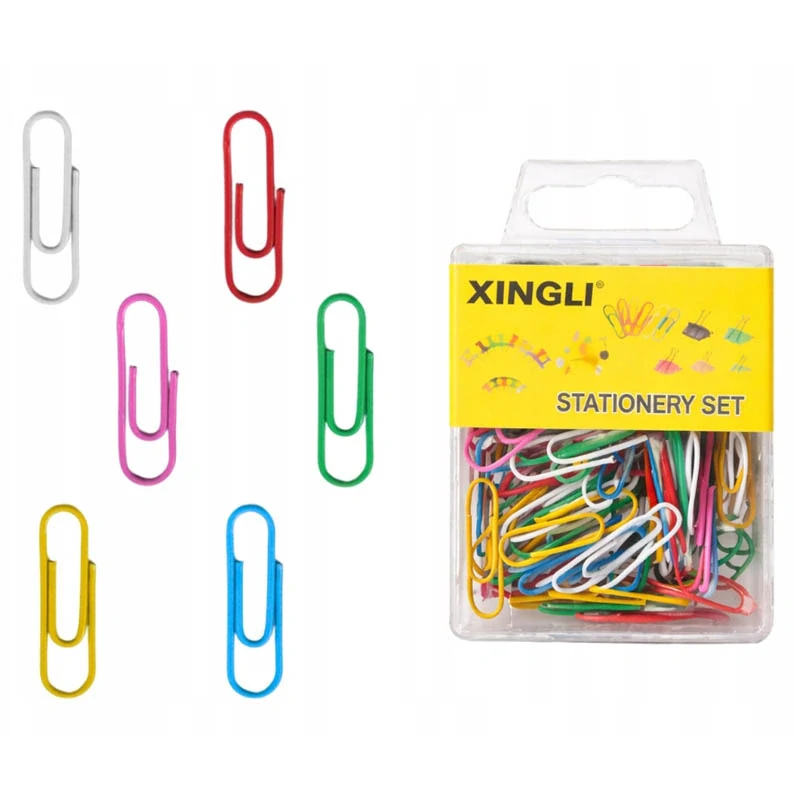 Sponky na papier farebné 70 ks