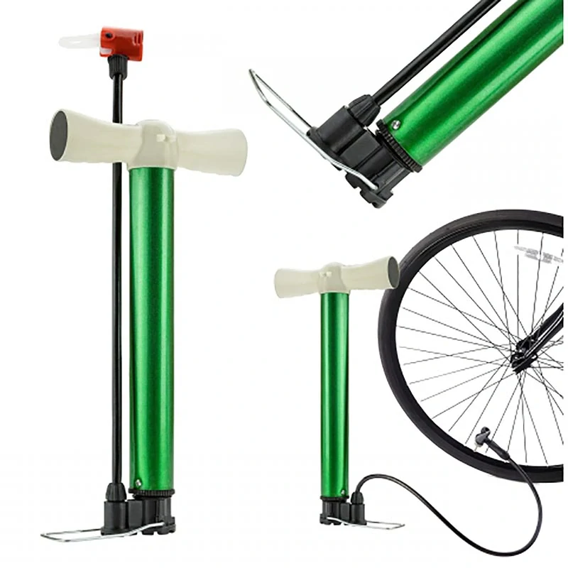 Nožná cyklistická pumpa s hadicou