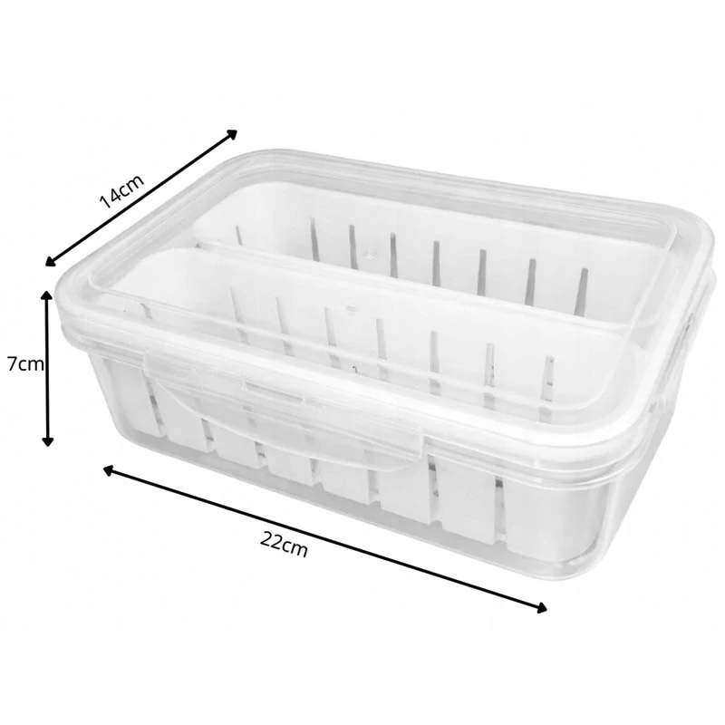 Nádoba do chladničky 2L s 2 odkvapkávacími vložkami