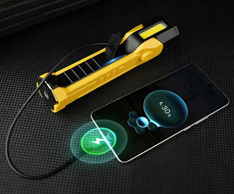 LED pracovná lampa s COB panelom a powerbankou