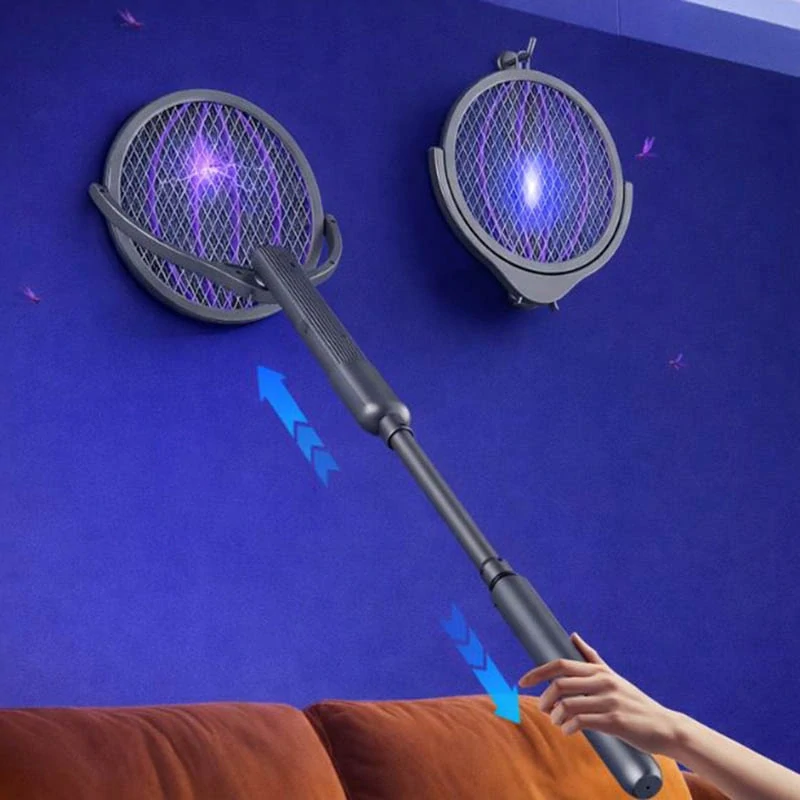 Elektrická plácačka na hmyz s teleskopickou rukoväťou