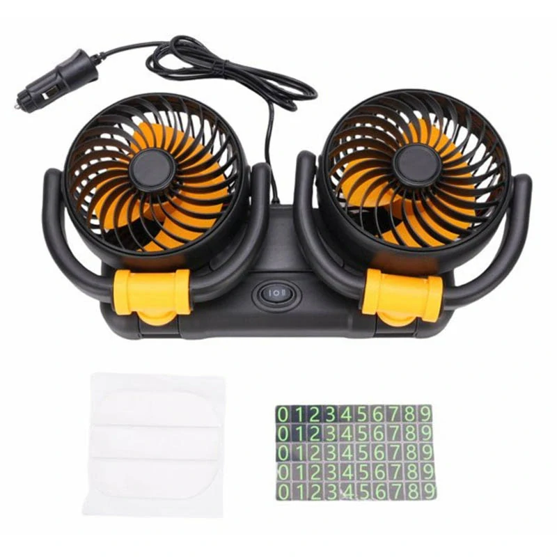 Dvojitý ventilátor do auta 12V