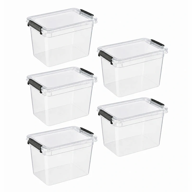 Lara Clipbox 3L úložný box s vekom – 5 ks