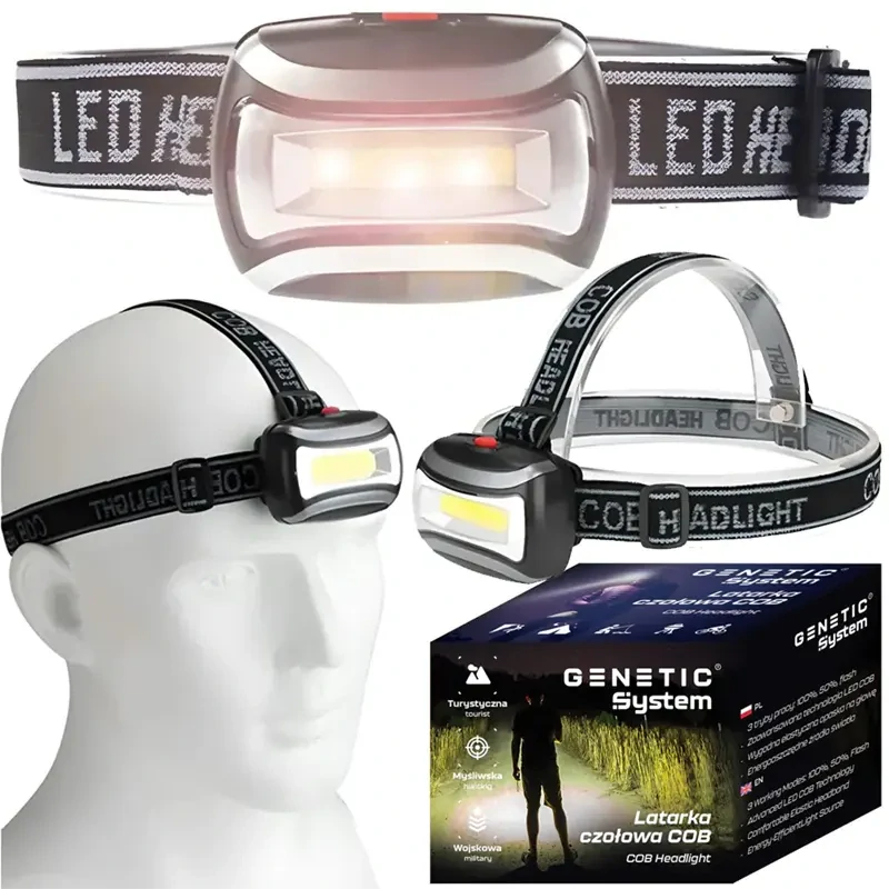 Čelovka GENETIC® LED COB 3W